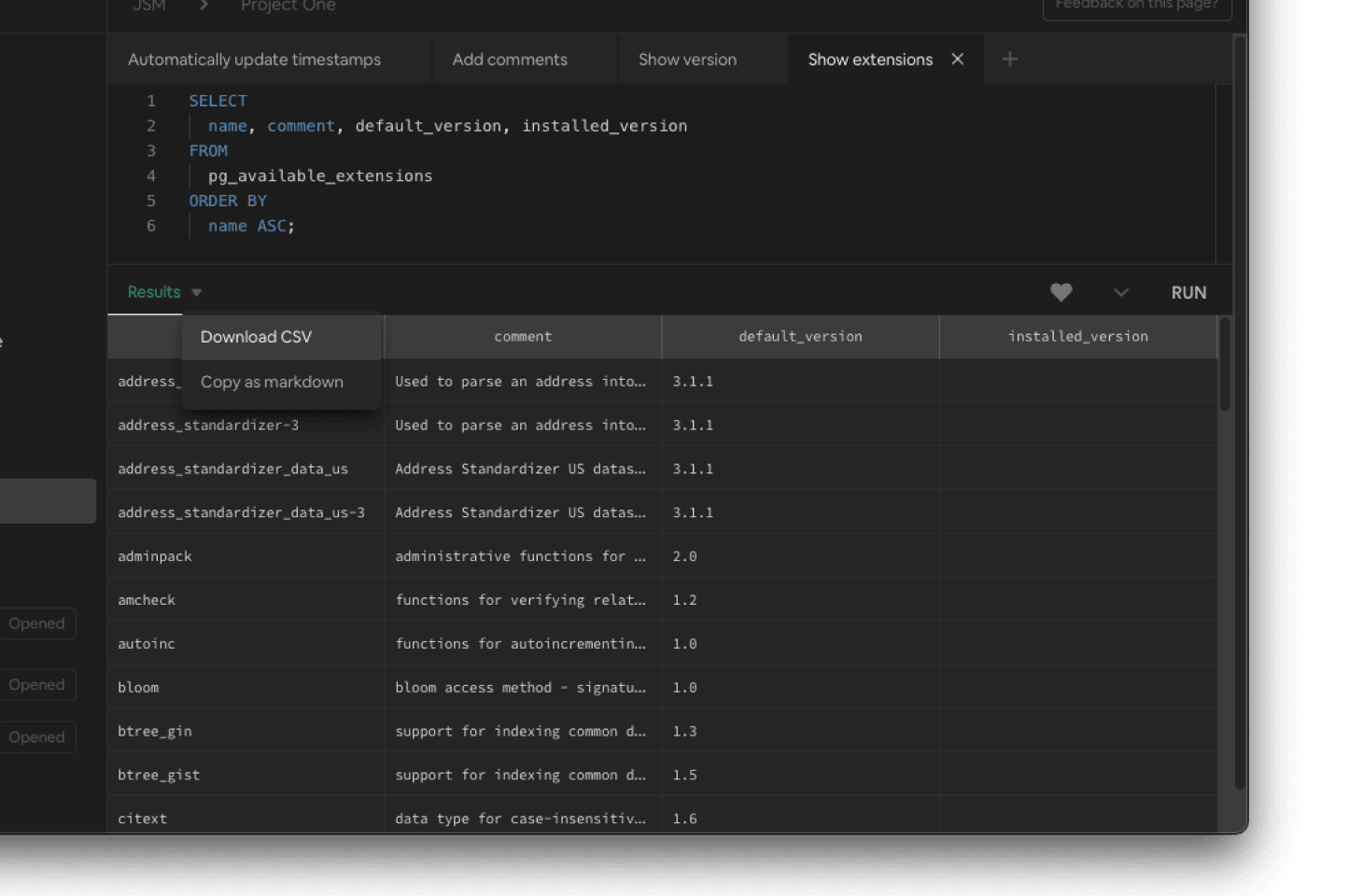 Export to CSV